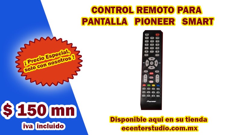 CONTROL REMOTO PARA PANTALLA  PIONEER SMART